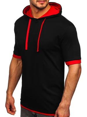 Tricou negru-rosu Bolf 08