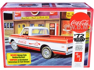 Skill 3 Model Kit 1972 Chevrolet Fleetside Pickup Truck with Vending Machine "Coca-Cola" 1/25 Scale Model by AMT