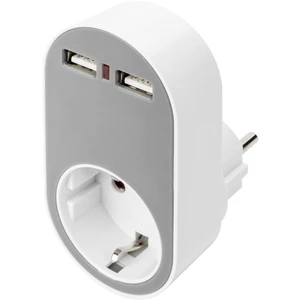 Digitus  DA-70617 adaptér do zásuvky (230 V) Výstupný prúd (max.) 2400 mA 2 x USB , zásuvka s ochranným kontaktom