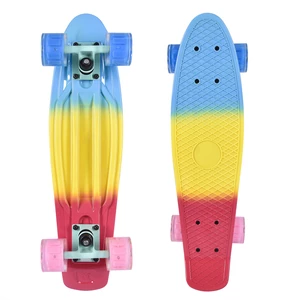 [EU Direct] 22inch Mini Cruiser Skateboard Banana Longboard Adult Children Kick Board Max Load 310lbs
