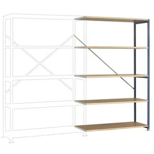 Manuflex RP1133.7035 prístavný modul regálu oddelenia 200 kg (š x v x h) 1220 x 2000 x 1000 mm ocel práškovo lakované sv