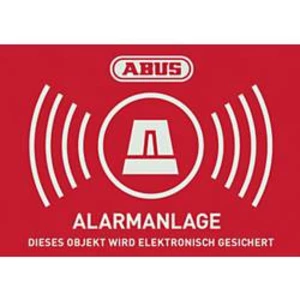 Výstražná samolepka;alarm, Jazyky: němčina (š x v) 74 mm x 52.5 mm ABUS AU1423