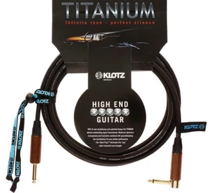 Klotz TIW0300PR Titanium Walnut Čierna 3 m Rovný - Zalomený Nástrojový kábel