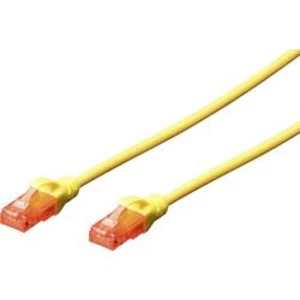 Síťový kabel RJ45 Digitus DK-1614-010/Y, CAT 6, U/UTP, 1.00 m, žlutá