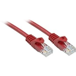 Síťový kabel RJ45 LINDY 48180, CAT 6, U/UTP, 30.00 cm, červená