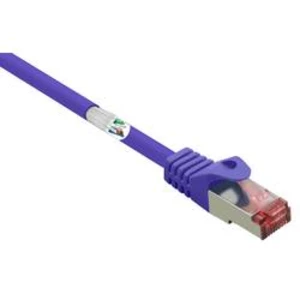 Síťový kabel RJ45 Renkforce RF-3432100, CAT 6, S/FTP, 25.00 cm, fialová