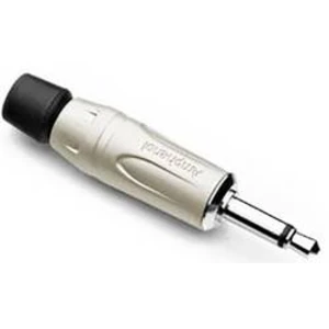 Jack konektor 3.5 mm Amphenol KM2P zástrčka, rovná, stříbrná, 1 ks, mono
