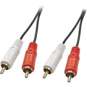 Cinch audio kabel LINDY 35660, 1.00 m, černá