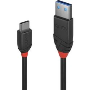 USB 3.1 (Gen 2) kabel LINDY LINDY 0,5m USB 3.1 C/A Kabel 3A Black 36915, 50.00 cm, černá