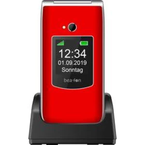 Beafon SL595 mobilní telefon - véčko červená, stříbrná