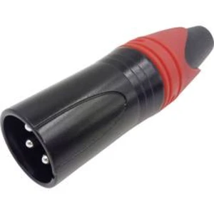 XLR konektor TRU COMPONENTS 1409094 zástrčka, rovná, pólů 3, černá, 1 ks
