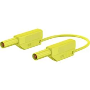 Stäubli SLK410-E/N/SIL bezpečnostní měřicí kabely [lamelová zástrčka 4 mm - lamelová zástrčka 4 mm] žlutá, 1.50 m