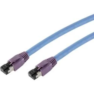 Síťový kabel RJ45 Smart 50.9102, CAT 8.1 , S/FTP, 1.00 m, modrá