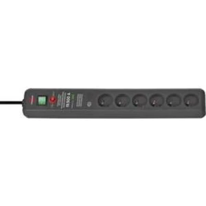 Zásuvková lišta Brennenstuhl 1159541376, Secure-Tec, s vypínačem, 6x, černá, CZ
