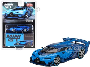 Bugatti Vision Gran Turismo Light Blue and Carbon Blue 1/64 Diecast Model Car by True Scale Miniatures