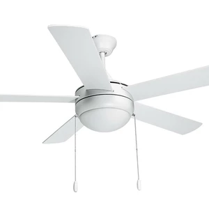 52" Modern 5-Blade Ceiling Fan LED Light Kit Flush-Mount Chandelier For Bedroom Living Room Dining Room