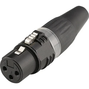 Hicon HI-X3CF-BLK XLR konektor zástrčka, rovná Pólov: 3  čierna 1 ks