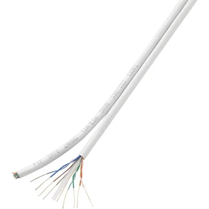 TRU COMPONENTS 1567360 sieťový kábel ethernetový CAT 6 F/UTP 8 x 2 x 0.196 mm² biela 100 m