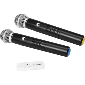 Omnitronic UWM-2HH USB sada bezdrôtového mikrofónu bezdrôtový spínač