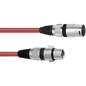 Omnitronic 30220903 XLR prepojovací kábel [1x XLR zástrčka 3pólová - 1x XLR zásuvka 3pólová] 3.00 m červená