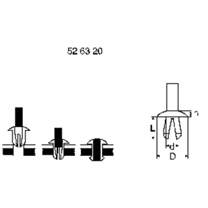 PB Fastener 301-0799-001 rozperný nit Ø otvoru 4 mm  čierna 1 ks