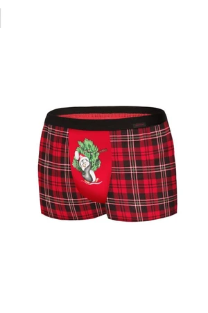 Pánské boxerky Cornette 007 - COR66b/kocky s tučniakom / M COR6B006-66b