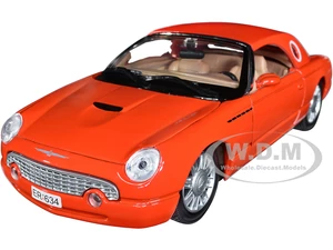 2002 Ford Thunderbird Orange James Bond 007 "Die Another Day" (2002) Movie "James Bond Collection" Series 1/24 Diecast Model Car by Motormax