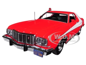 1976 Ford Gran Torino Red with White Stripes "Starsky and Hutch" (1975-1979) TV Series 1/24 Diecast Model Car by Greenlight