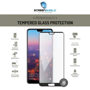 Temperált védőüvegcreenshield 3D  Huawei P20 Pro - Full Cover Black - Élettartam garancia