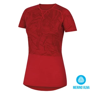 Husky Dámské triko s krátkým rukávem M, červená Merino termoprádlo