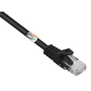 Síťový kabel RJ45 Basetech BT-2270735, CAT 5e, U/UTP, 0.50 m, černá