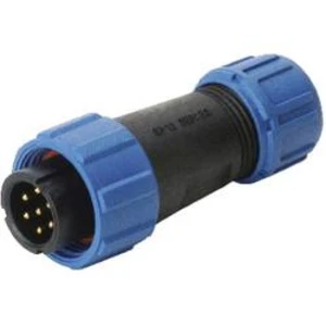 Kulatý konektor série DELKSP1310 Deltron Connectors DELKSP1310/P4I, kulatý konektor DIN, Provedení konektoru: zástrčka, rovná IP68, nylon 6.6 UL 94V-0