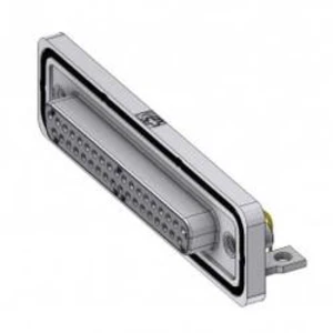 D-SUB zásuvka Deltron Connectors 90 °, pólů 37, pájené, piny, 1 ks
