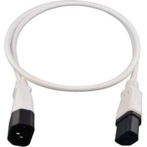 Síťový kabel s IEC zásuvkou HAWA R776, 3.00 m, bílá