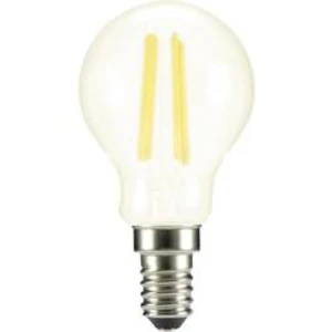 LED Sygonix 230 V, E14, 4 W = 37 W, 84 mm, teplá bílá, A++ (A++ - E), kapkovitý tvar vlákno, 1 ks