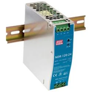 Síťový zdroj na DIN lištu Mean Well NDR-120-24, 1 x, 24 V/DC, 5 A, 120 W