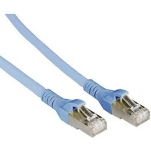 Síťový kabel RJ45 Metz Connect 1308453044-E, CAT 6A, S/FTP, 3.00 m, modrá