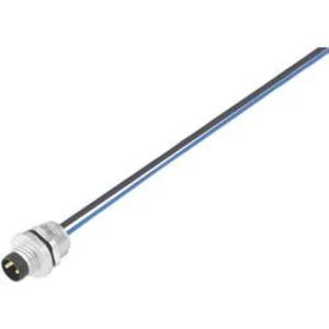Přírubový konektor M8 s přívodem Binder 09 3419 00 03, zástrčka vestavná, IP67