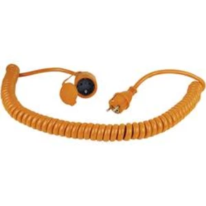 Prodlužovací spirálový kabel AS Schwabe, 5 m, oranžová