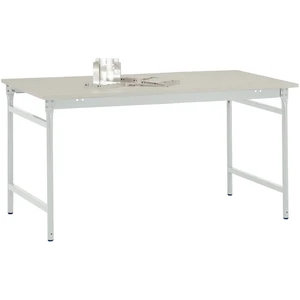 Manuflex BB3031.7035 Odkladací stolík BASIS stacionárny s melamínovou doskou v svetlošedej RAL 7035, š xhxv: 1250 x 600
