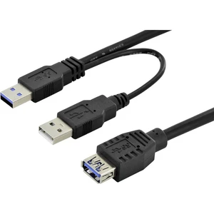 Digitus #####USB-Kabel #####USB 3.2 Gen1 (USB 3.0 / USB 3.1 Gen1) #####USB-A Stecker, #####USB-A Buchse 30.00 cm čierna