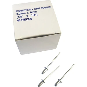 Kunzer 800BN32 slepý nit (Ø x d) 3.2 mm x 6.0 mm      40 ks