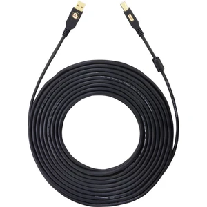 Oehlbach #####USB-Kabel USB 2.0 #####USB-A Stecker, #####USB-B Stecker 1.50 m čierna pozlátené kontakty, s feritovým jad