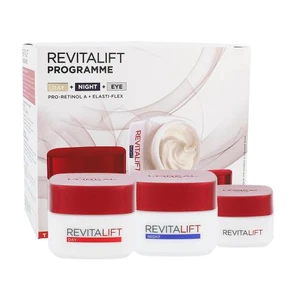 L´Oréal Paris Revitalift dárková kazeta denní pleťová péče 50 ml + noční pleťová péče 50 ml + oční krém 15 ml poškozená krabička na všechny typy pleti