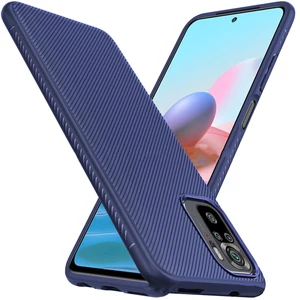 Bakeey for Xiaomi Redmi Note 10 /Redmi Note 10S Case Carbon Fiber Texture Slim Soft Silicone Shockproof Protective Case