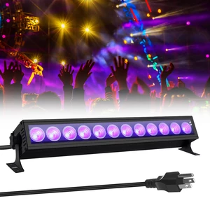 GLIME 12LED 36W UV LED Light Bar 360° Adjustable Wall Lights Lamp for DJ Stage Party