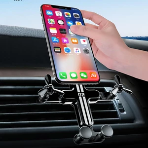 Bakeey Gravity Linkage Automatic Lock Air Vent Car Phone Holder 360 Degree Rotation For 4.0-6.5 Inch Smart Phone iPhone
