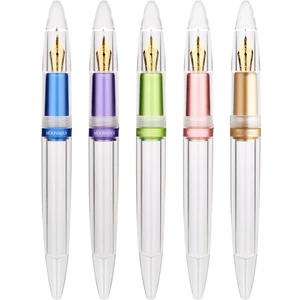 M2 PLUS Transparent Resin Fountain Pen 0.5mm Ink Storage Pen for Calligraphy Practice Business Creative Gifts Stationery