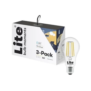 Inteligentná žiarovka Lite bulb moments E27, 6W, 2700-6500K, 3 kusy (LB-NSL911964) inteligentná žiarovka • závit E27 • príkon 6 W • ekvivalent využiti