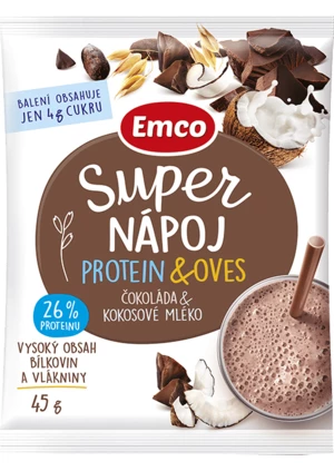 Super nápoj protein & oves - čokoláda s kokosovým mlékem